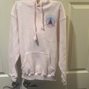 Northwoods Wisconsin Light Pink Hoodie with Tree Patch